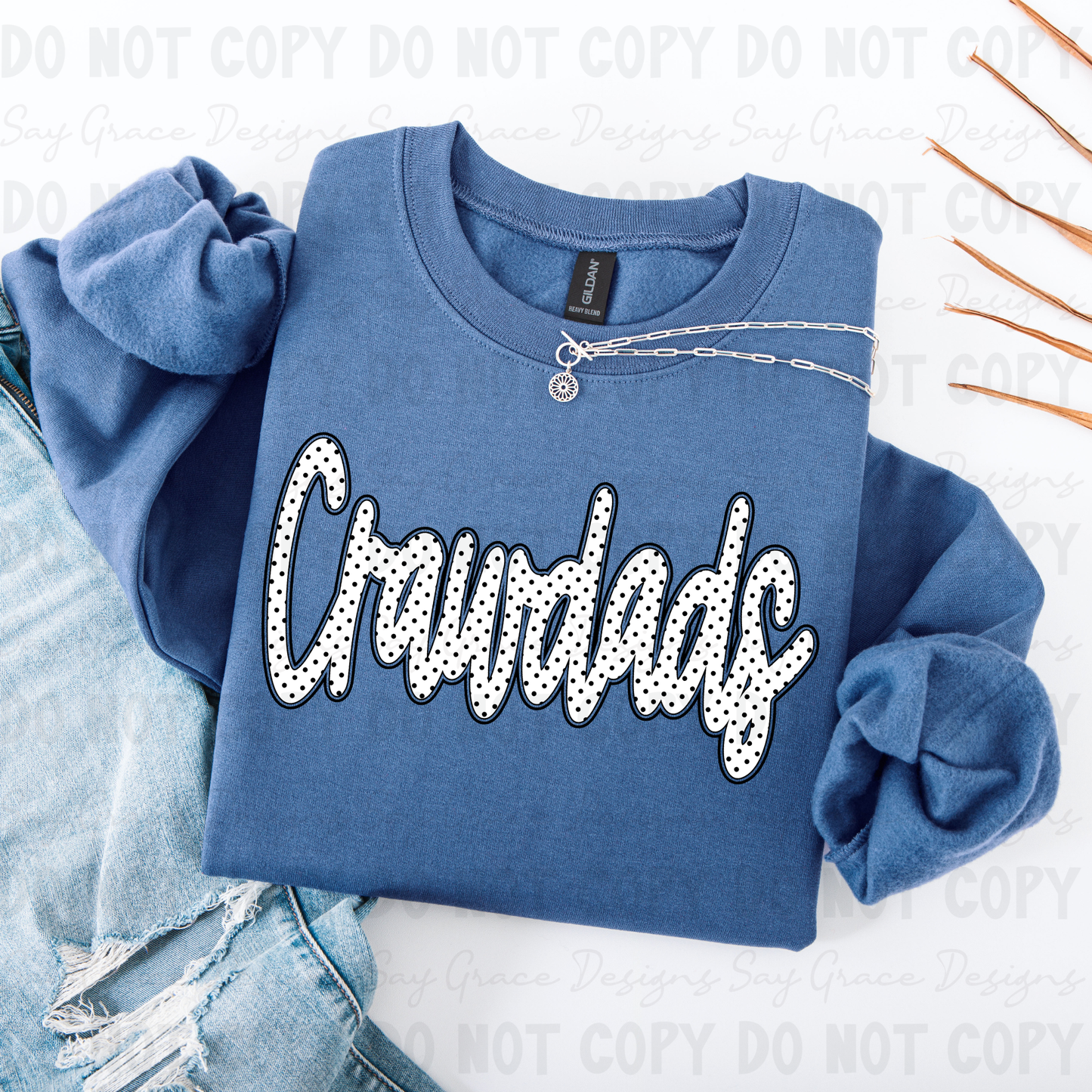 Crawdads Polka Dot Script