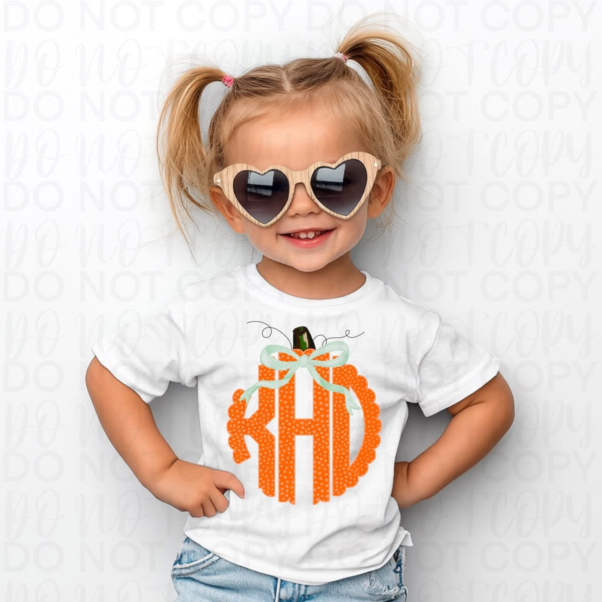 Pumpkin Speckled Monogram