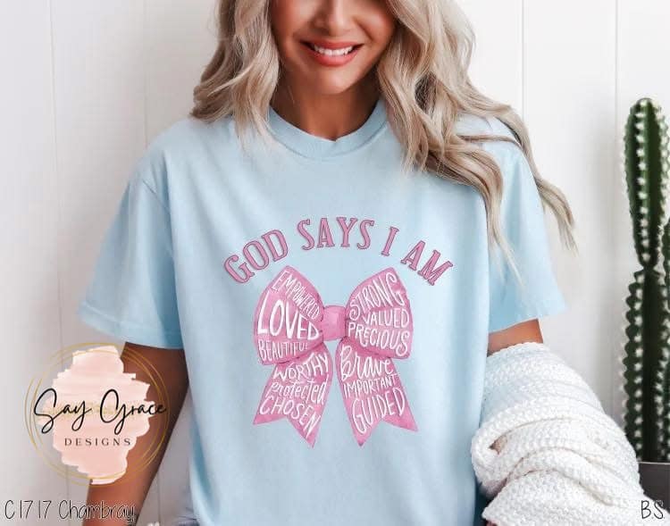 God Says I am Pink Bow