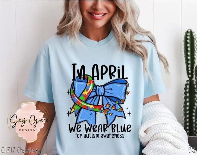 Autism Awareness Bow