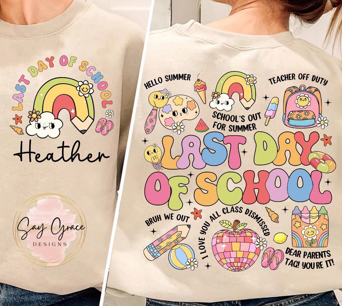 Last Day of School Collage Front and Back CUSTOMIZABLE