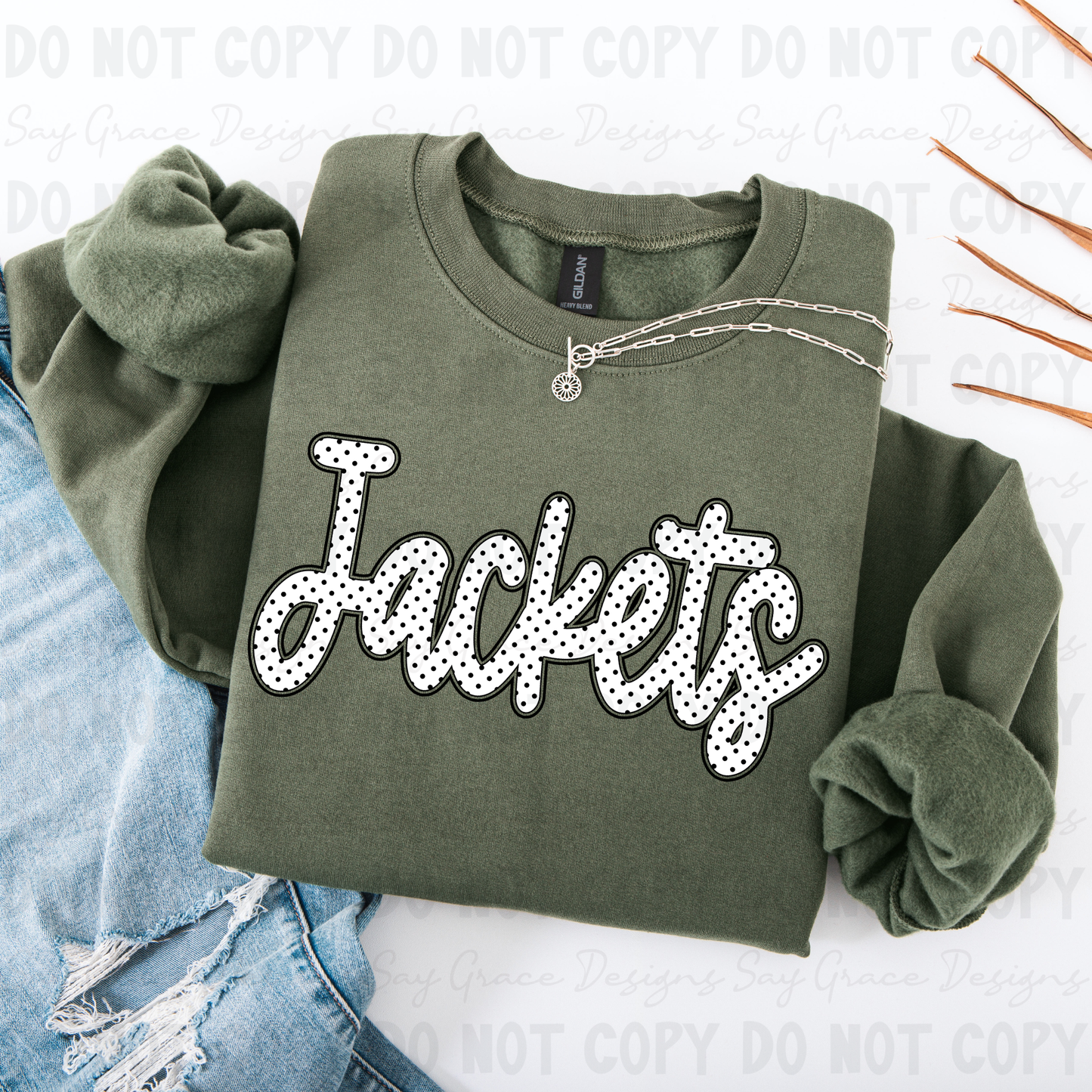 Jackets Polka Dot Script