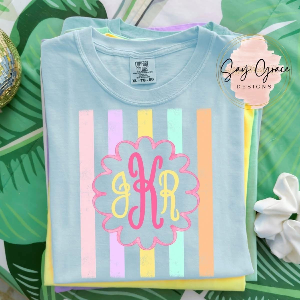 Striped Frame Monogram