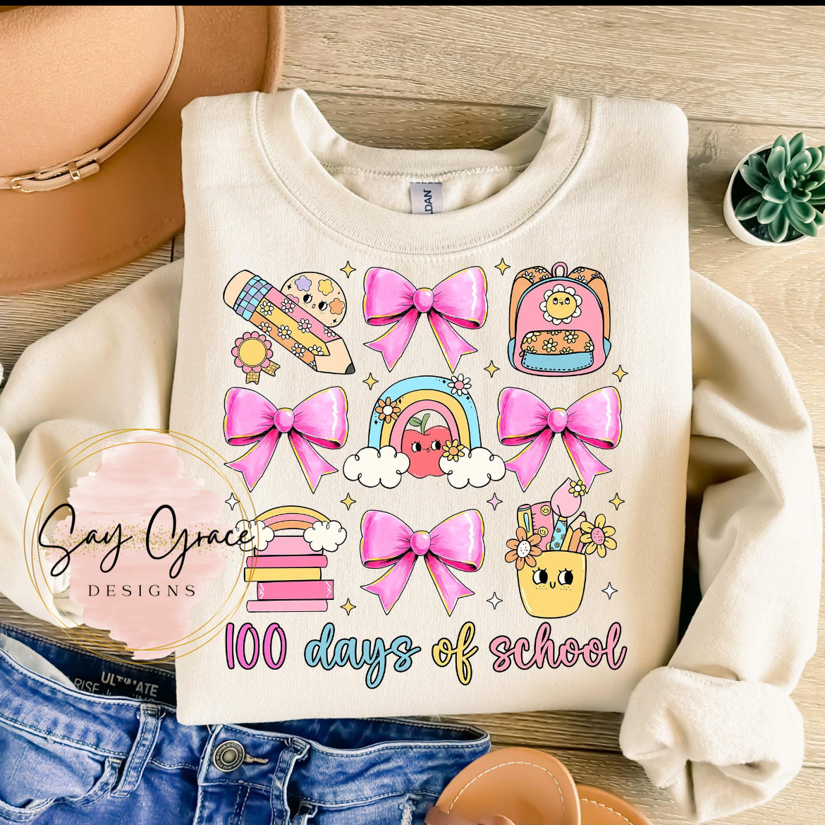 100 Days of School Collage