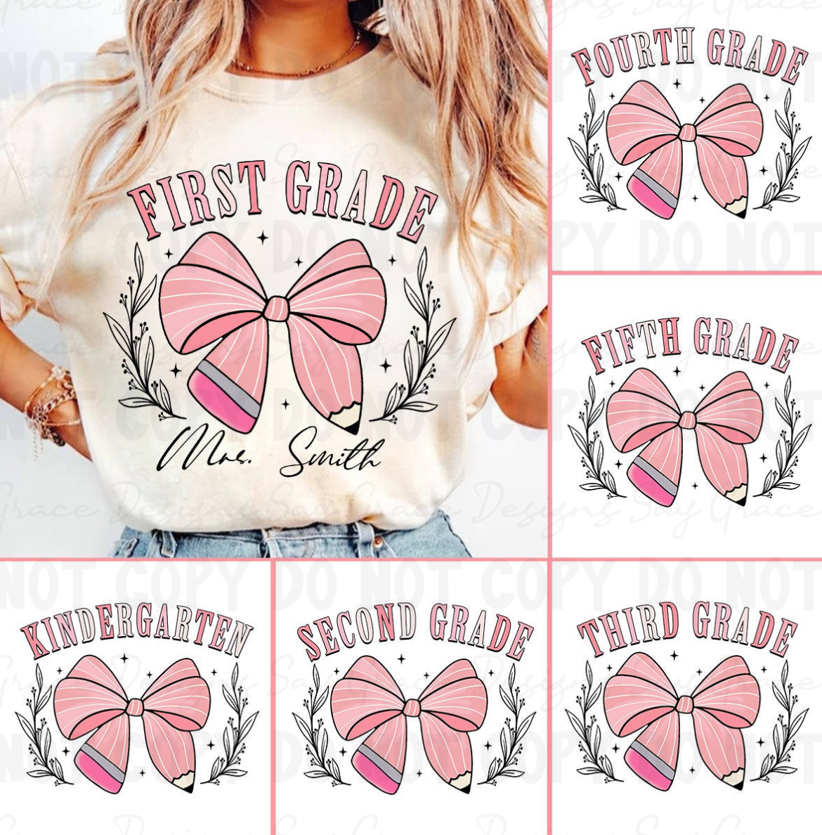 Pink Pencil Bow Custom Grade