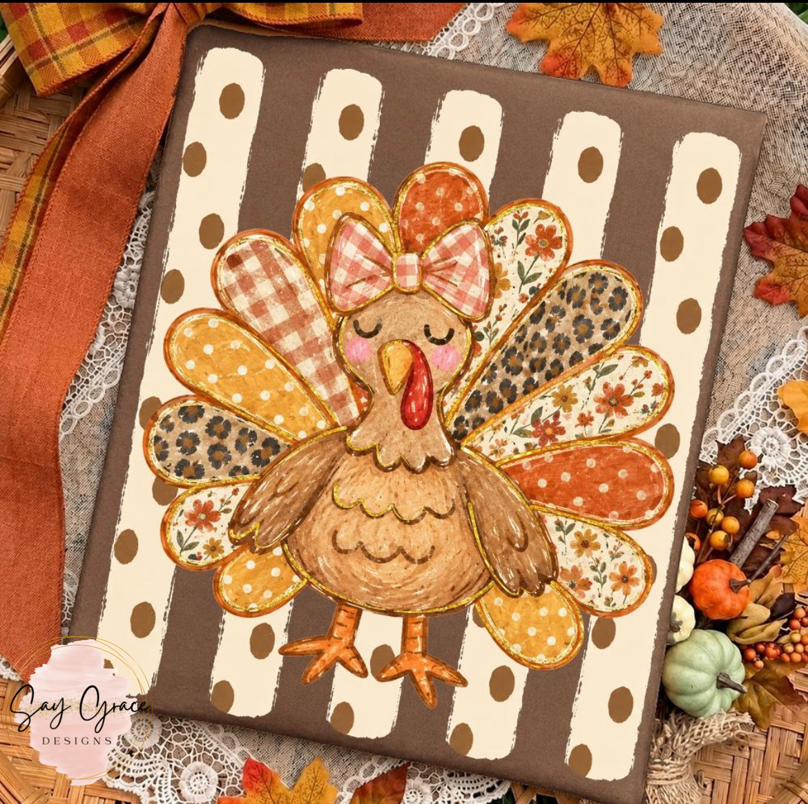 Turkey Stripes/Polka Dot