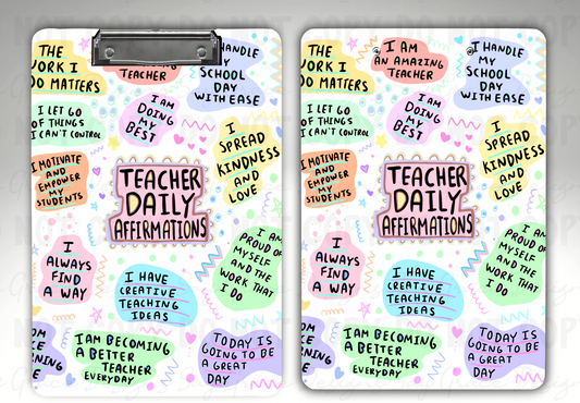 Teacher Affirmations Clipboard