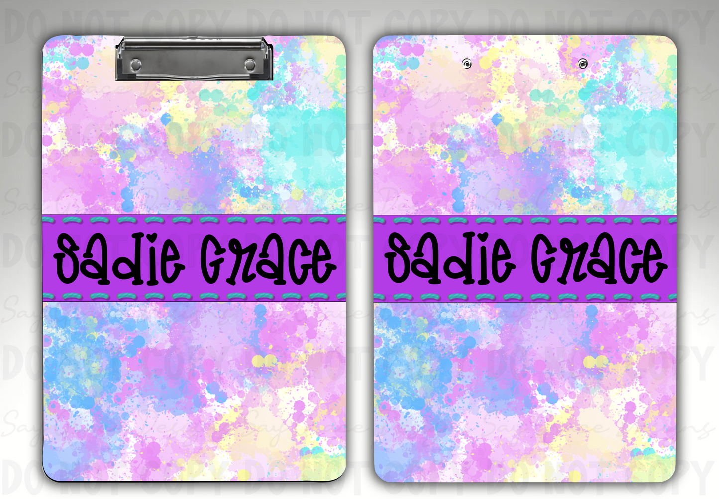 Purple Personalized Clipboard