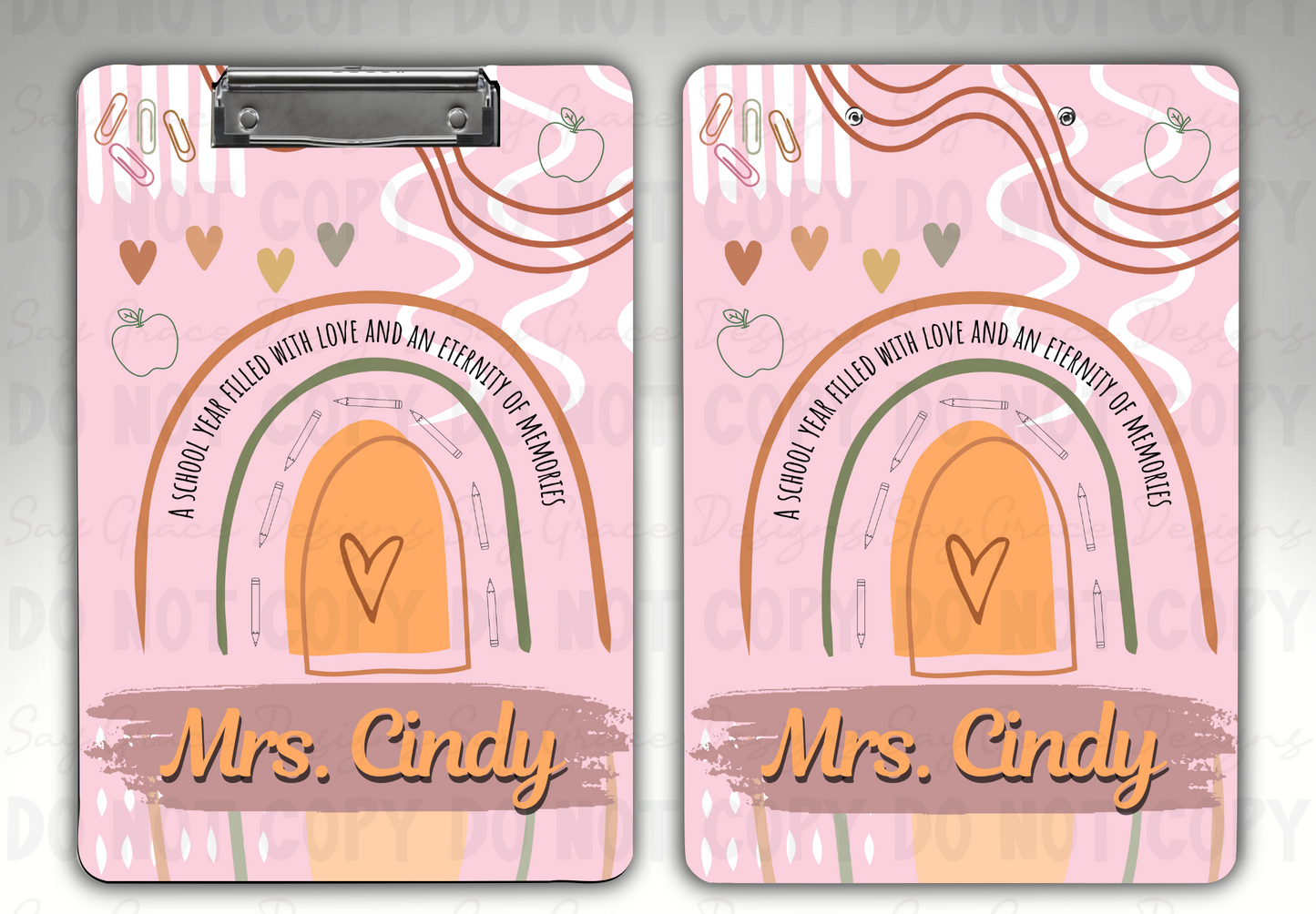 Rainbow Personalized Clipboard