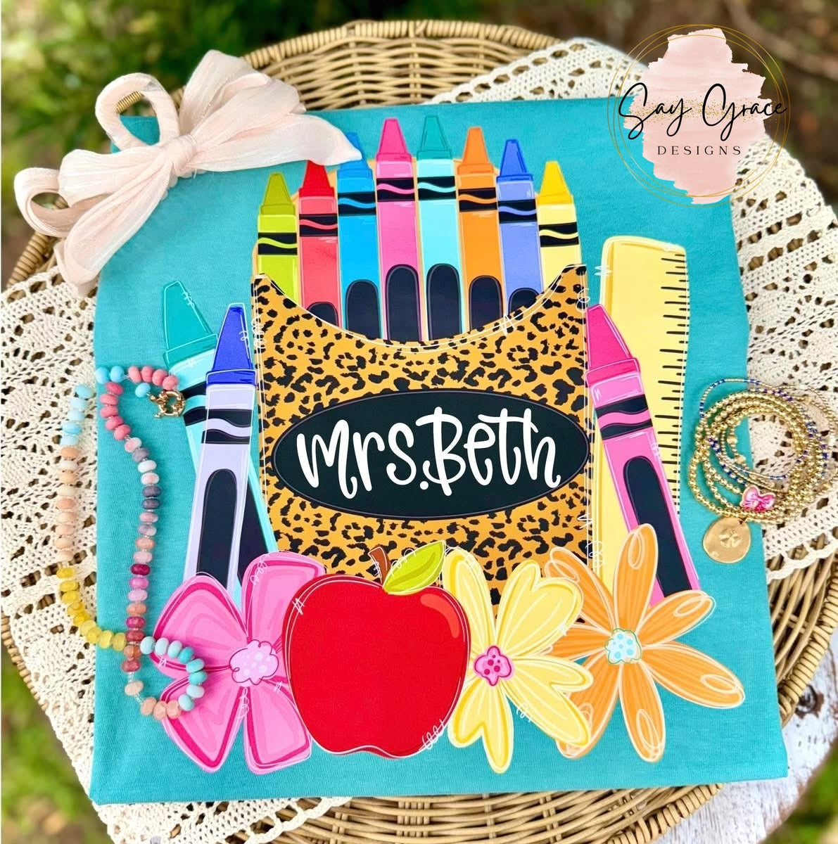 Leopard Crayon Box Personalized