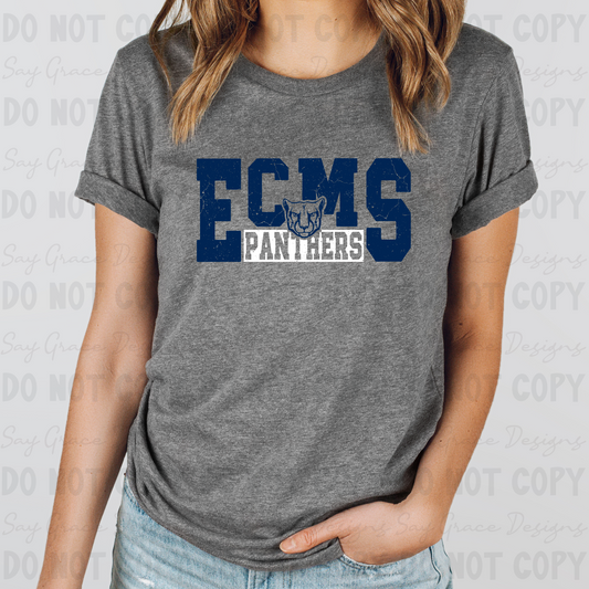 ECMS Panthers Distressed