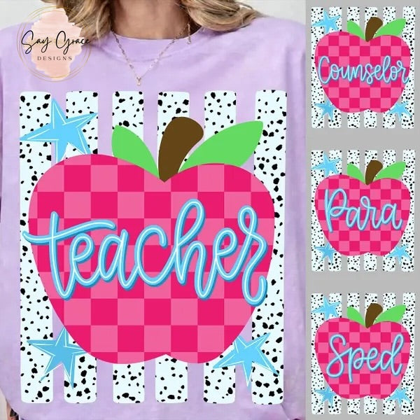 Gingham Apple and Dalmatian Stripes