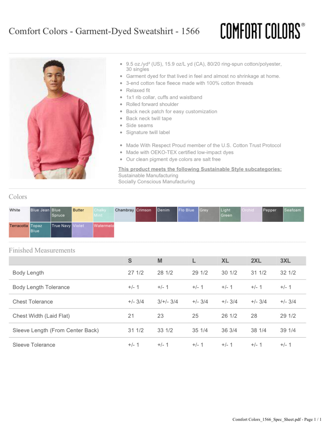 Comfort Colors Sweatshirt Adult