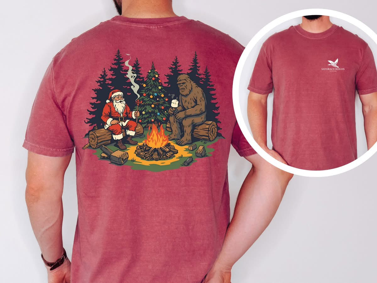 Santa and Bigfoot Campfire
