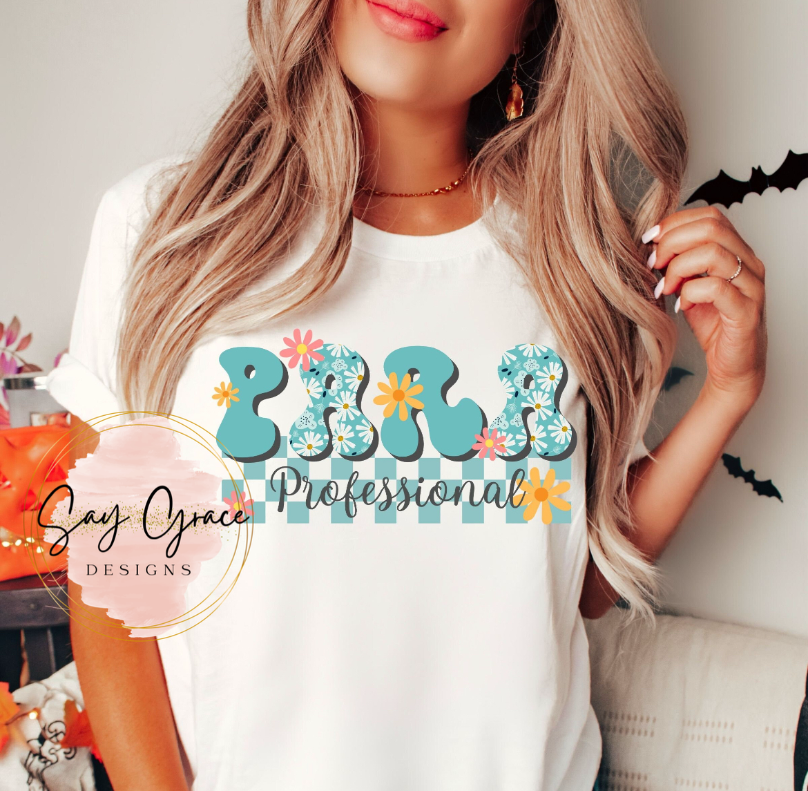 Para Checkered Flowers