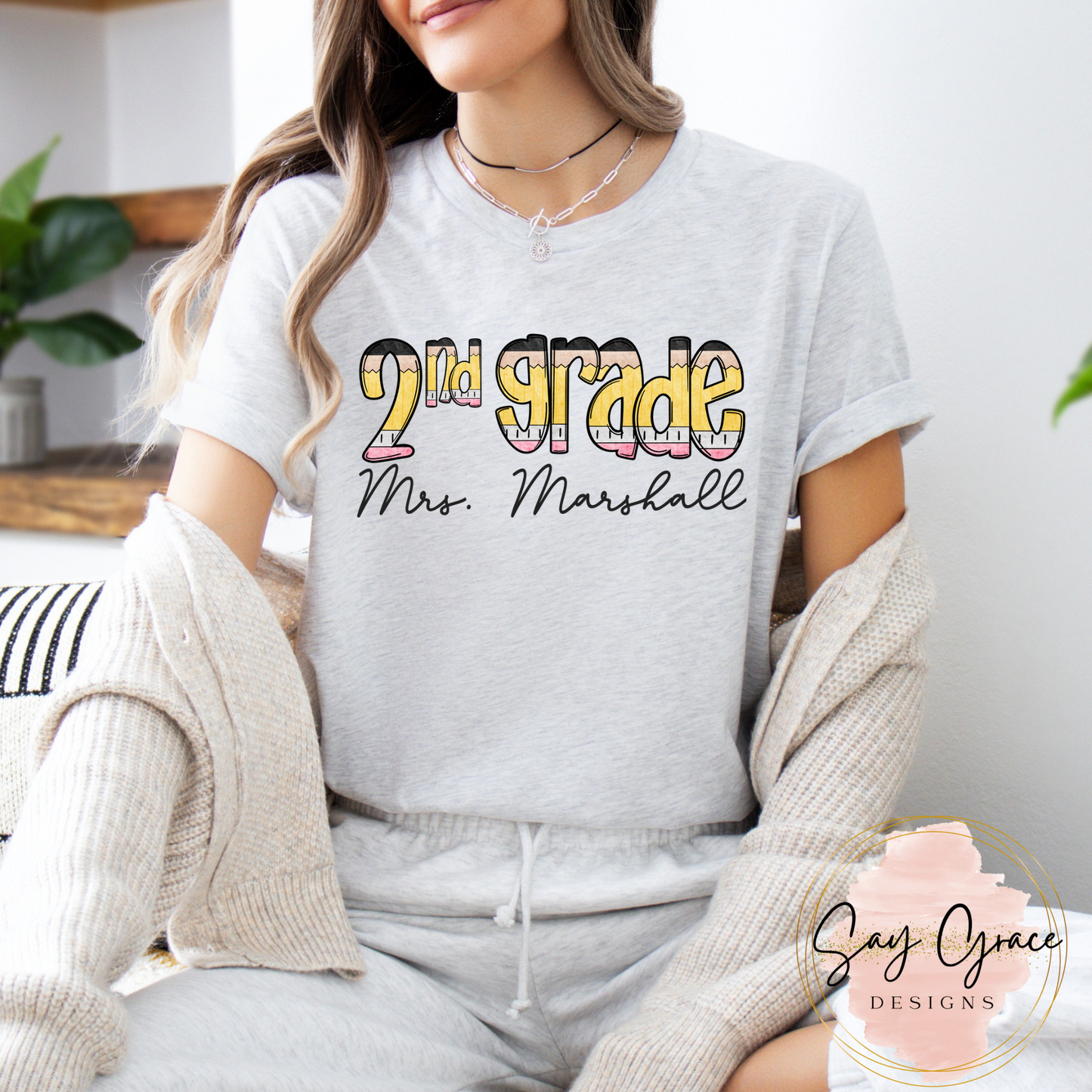 Pencil Letters # Grade Custom