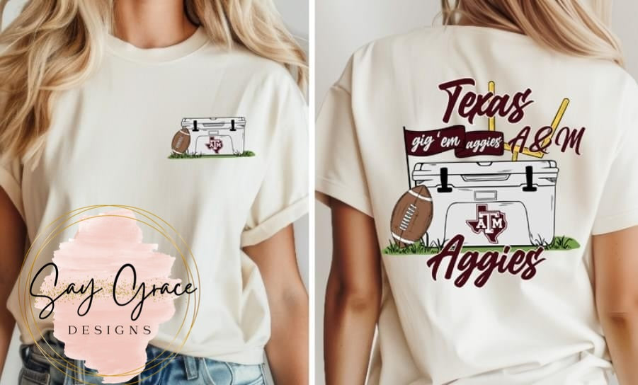 Cooler Football - Front and Back