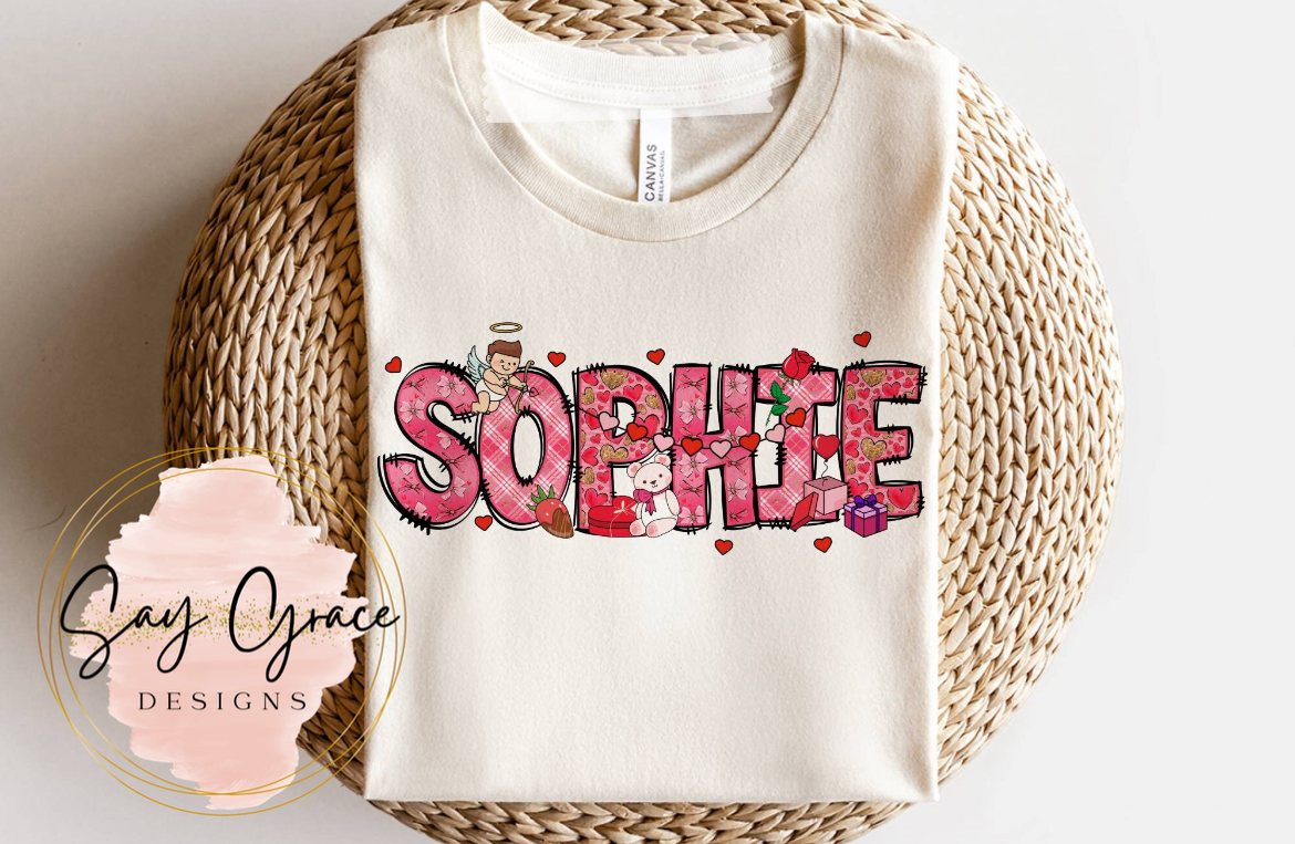 Clip Art Name Valentine’s Day Monogram