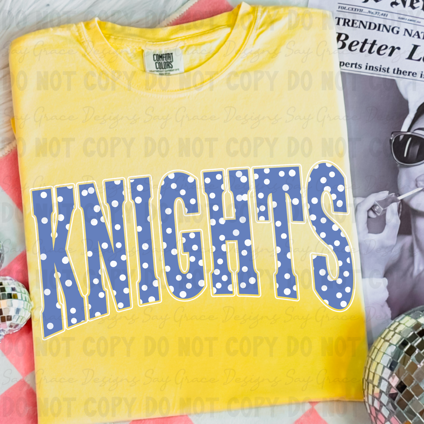 KNIGHTS Varsity Polka Dot
