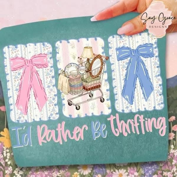 I'd Rather Be Thrifting Bow