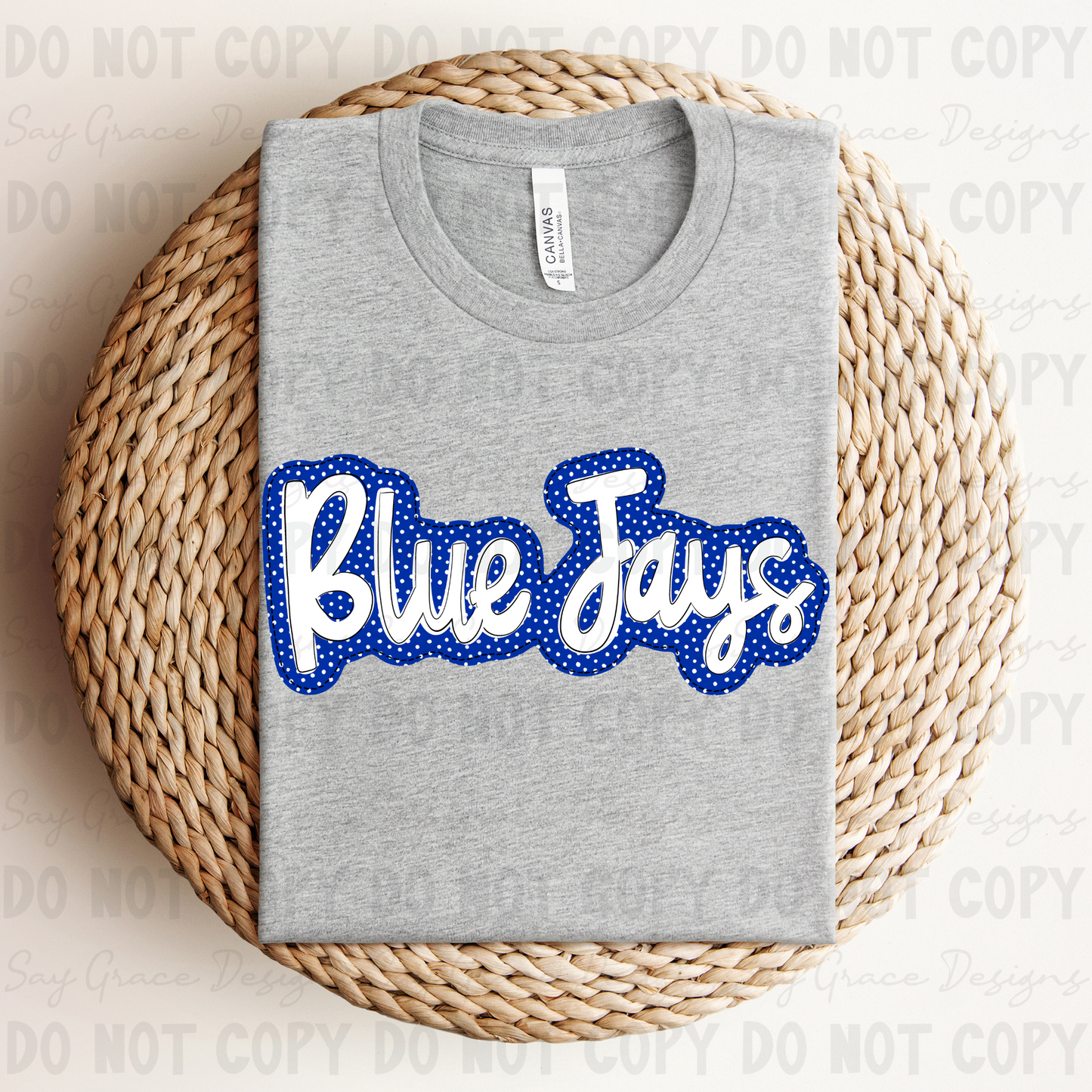Blue Jays Polka Dot Background