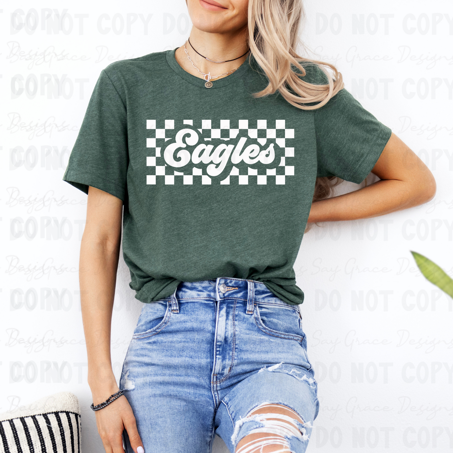 Eagles Checkered Rectangle