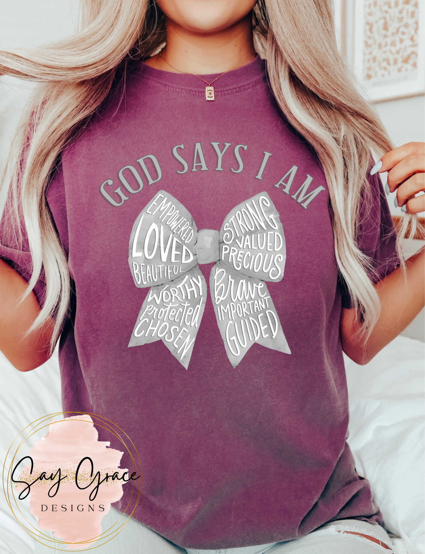 God Says I am Grey Bow