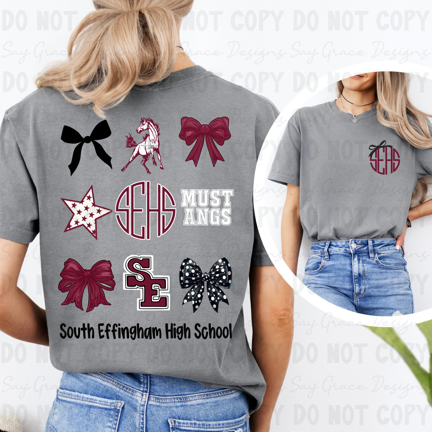 South Effingham High Mustangs Collage-Front and Back