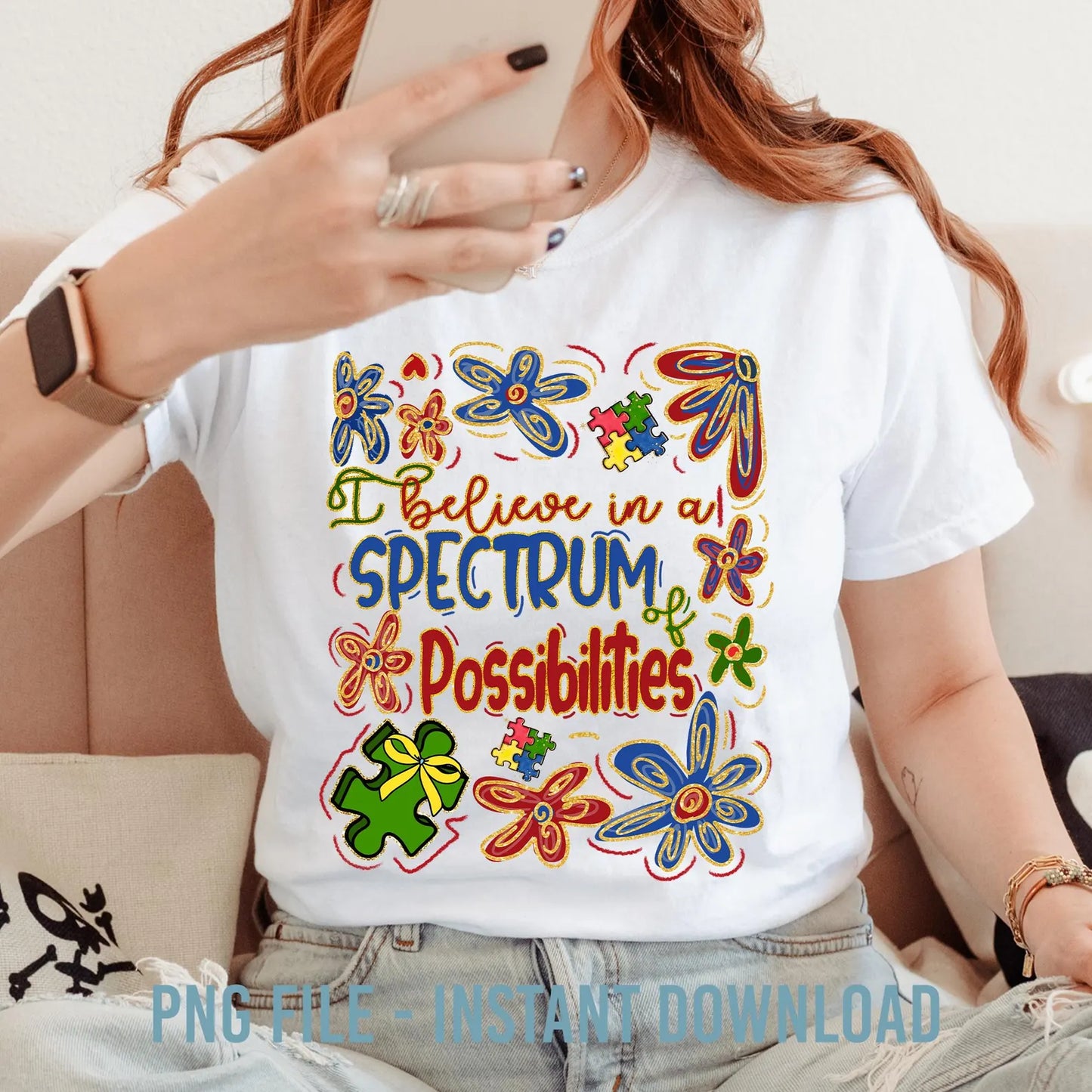 I Believe in a Spectrum of Possibilities Floral