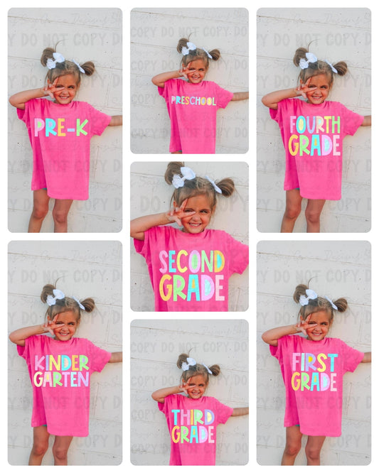 Pastel Block Letters Designs