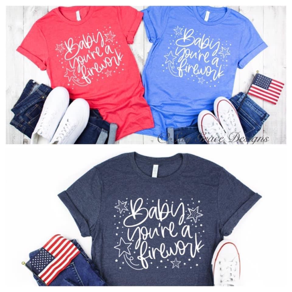 Baby You're a Firework (White Ink)