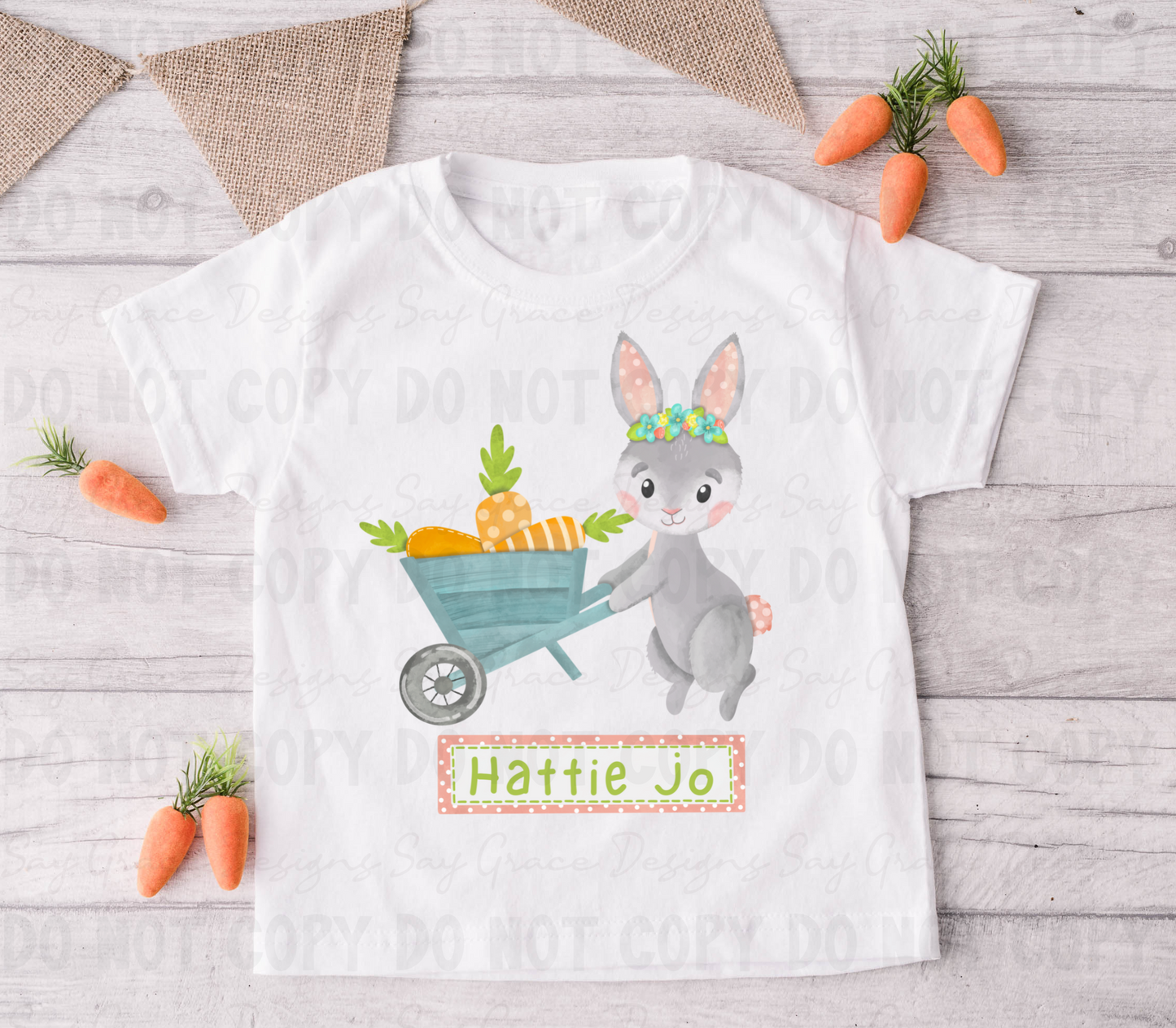 Bunny Wheelbarrow (Personalized)