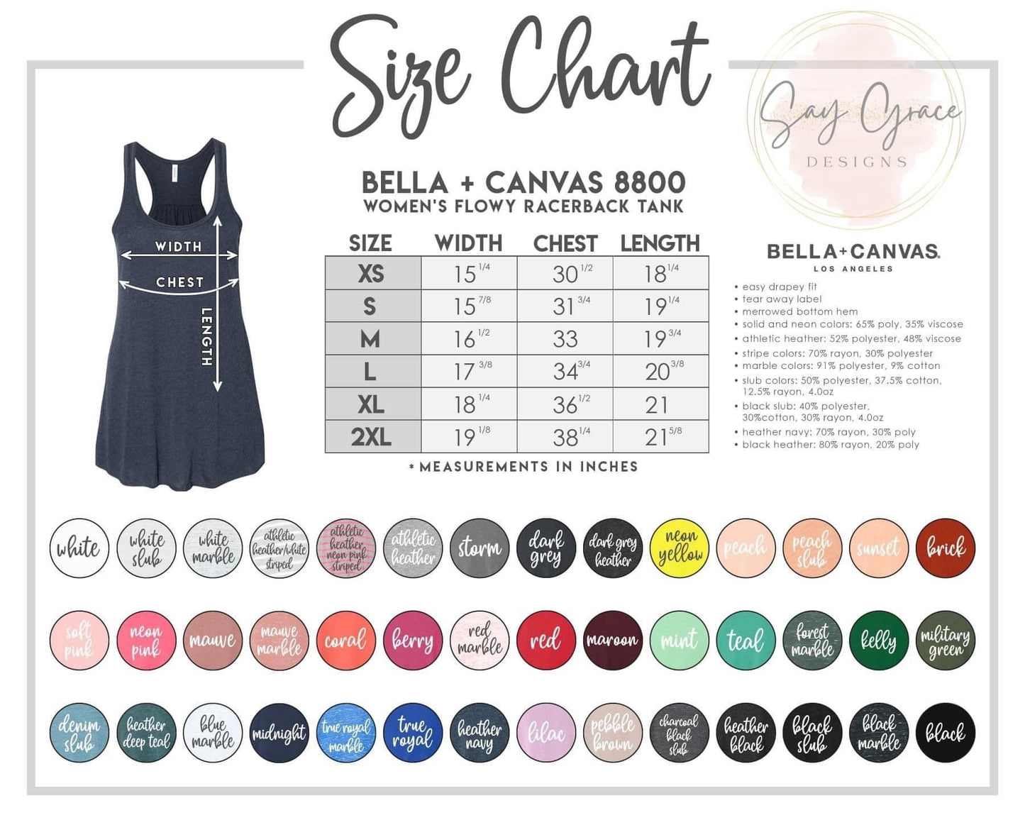 Bella Canvas Flowy Racerback Tank