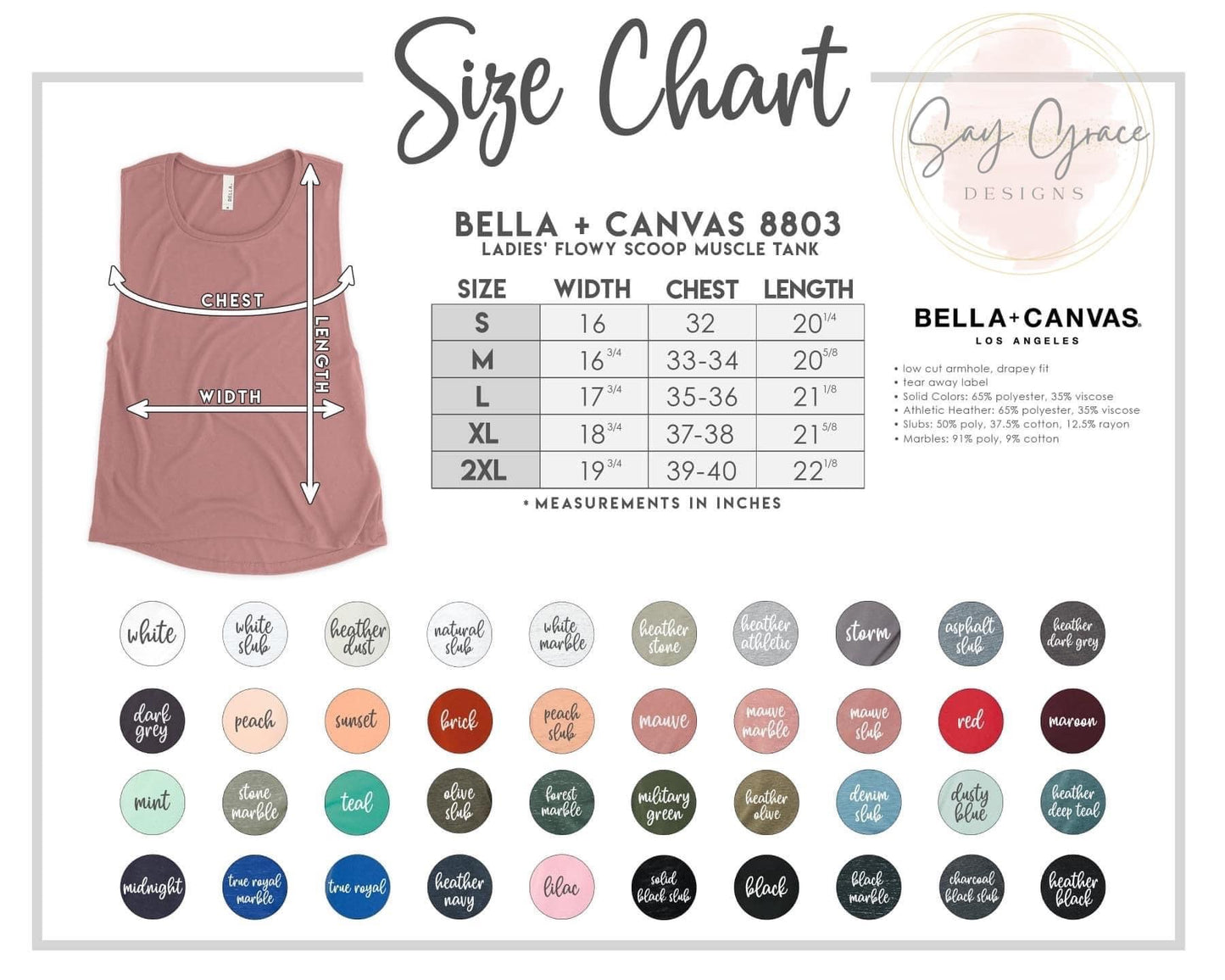Bella Canvas Flowy Scoop Muscle Tank