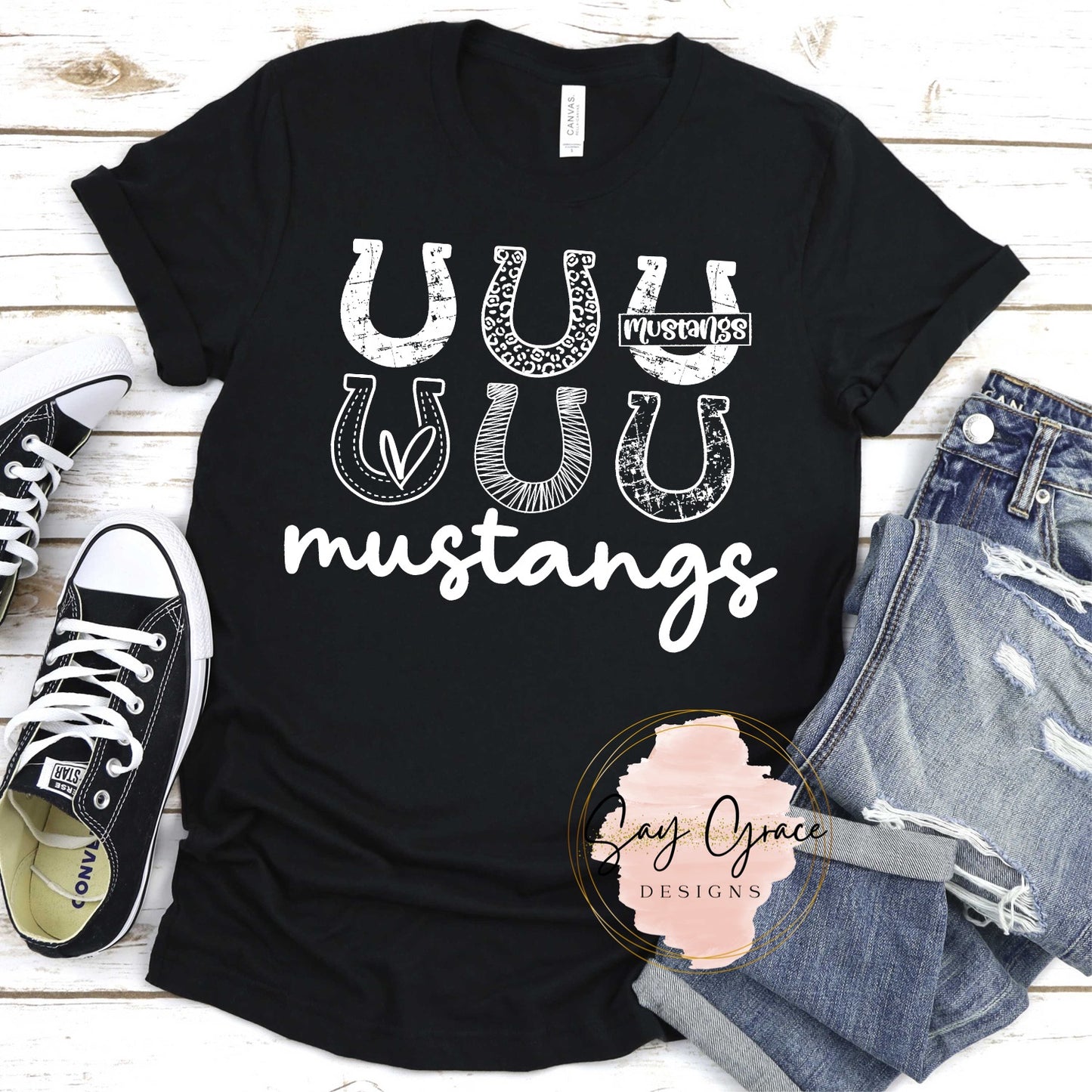 Mustangs Multi Horseshoe
