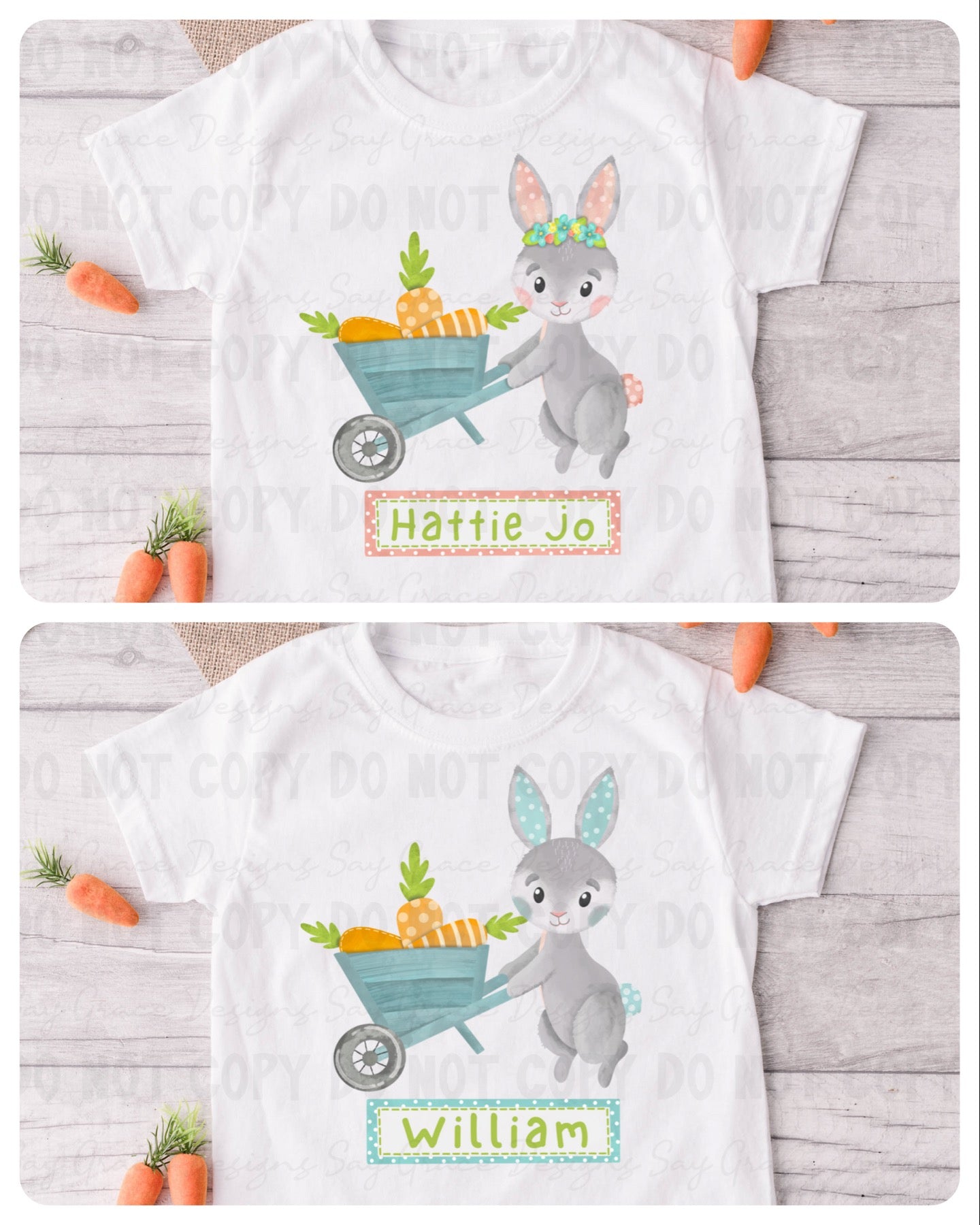 Bunny Wheelbarrow (Personalized)
