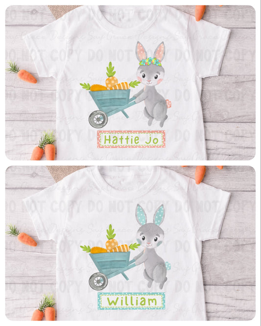 Bunny Wheelbarrow (Personalized)