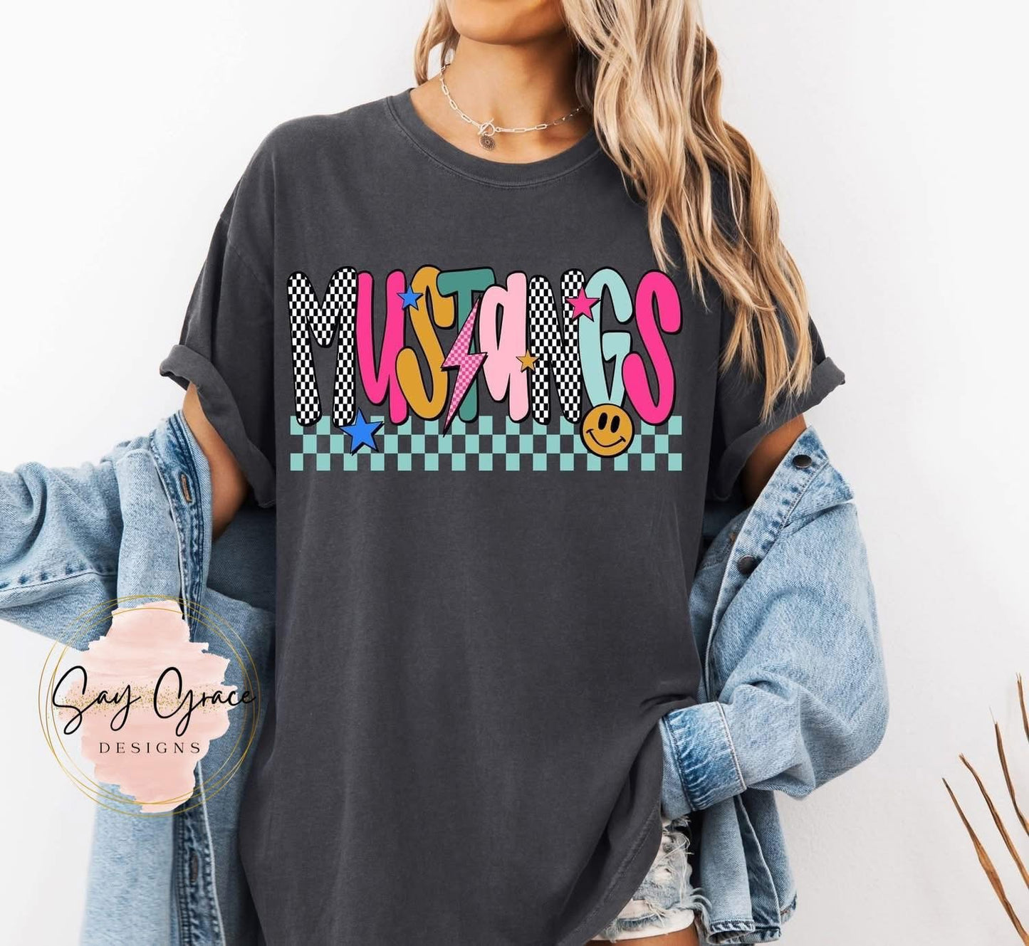 Mix Print Preppy Mascot