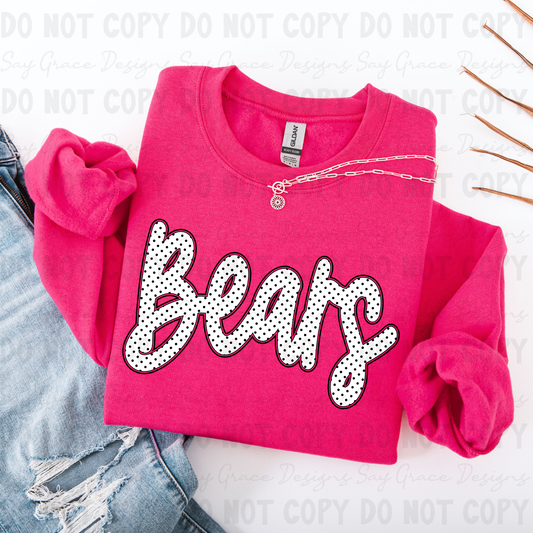 Bears Polka Dot Script