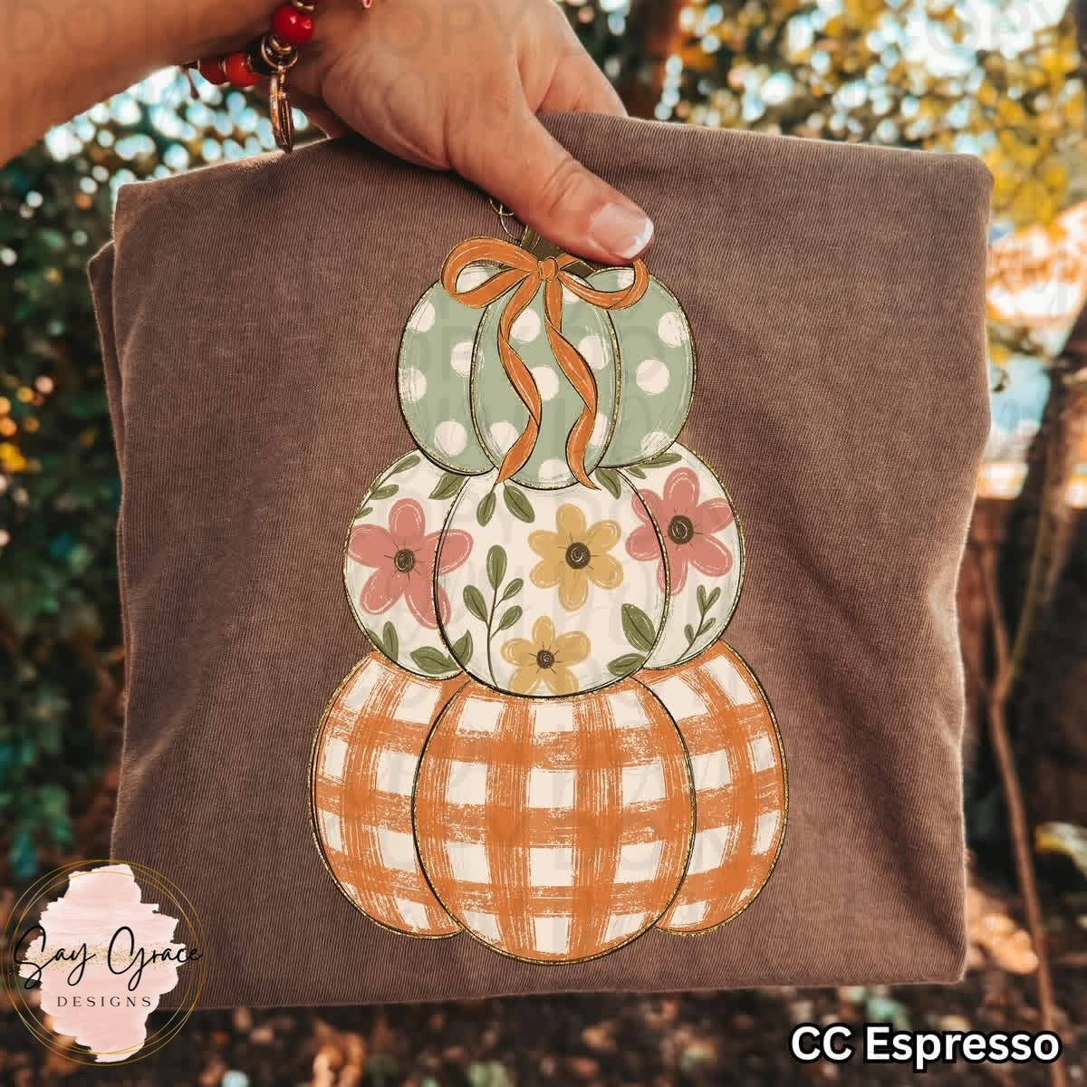 Pumpkin Stack with Bow