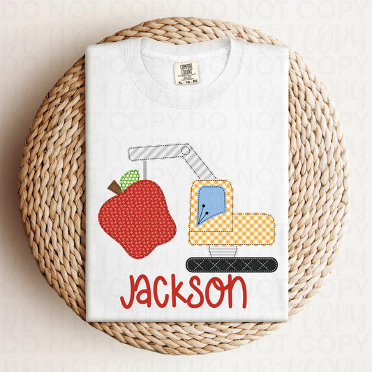 Crane Apple Faux Applique Personalized