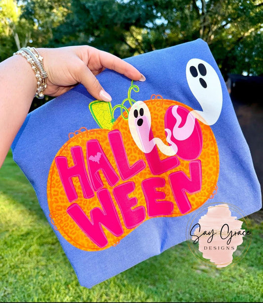Halloween Pumpkin with Ghost