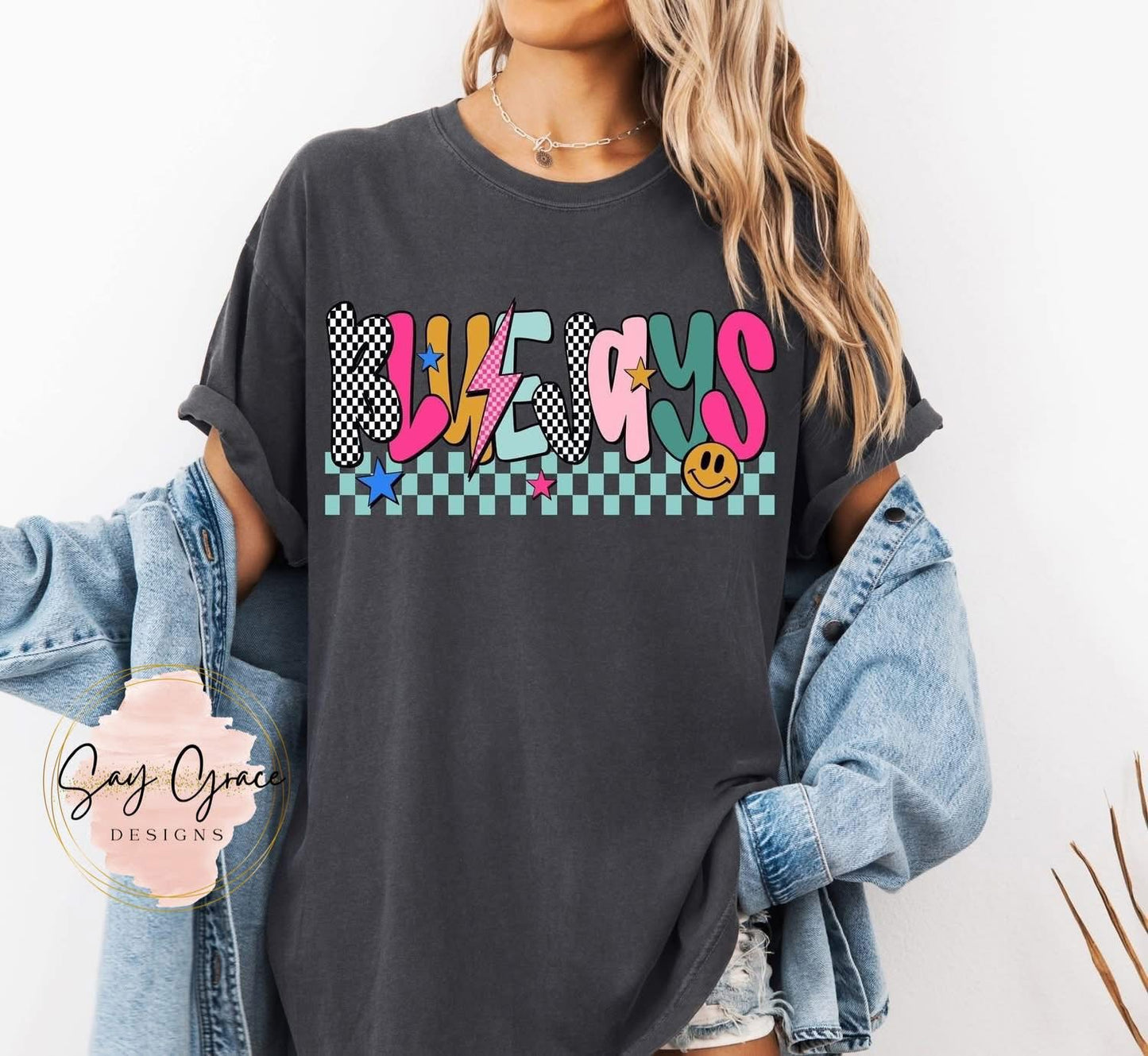 Mix Print Preppy Mascot
