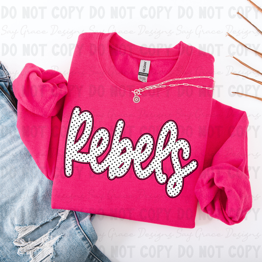 Rebels Polka Dot Script