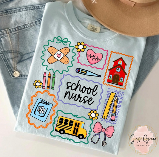 School Nurse Stamps