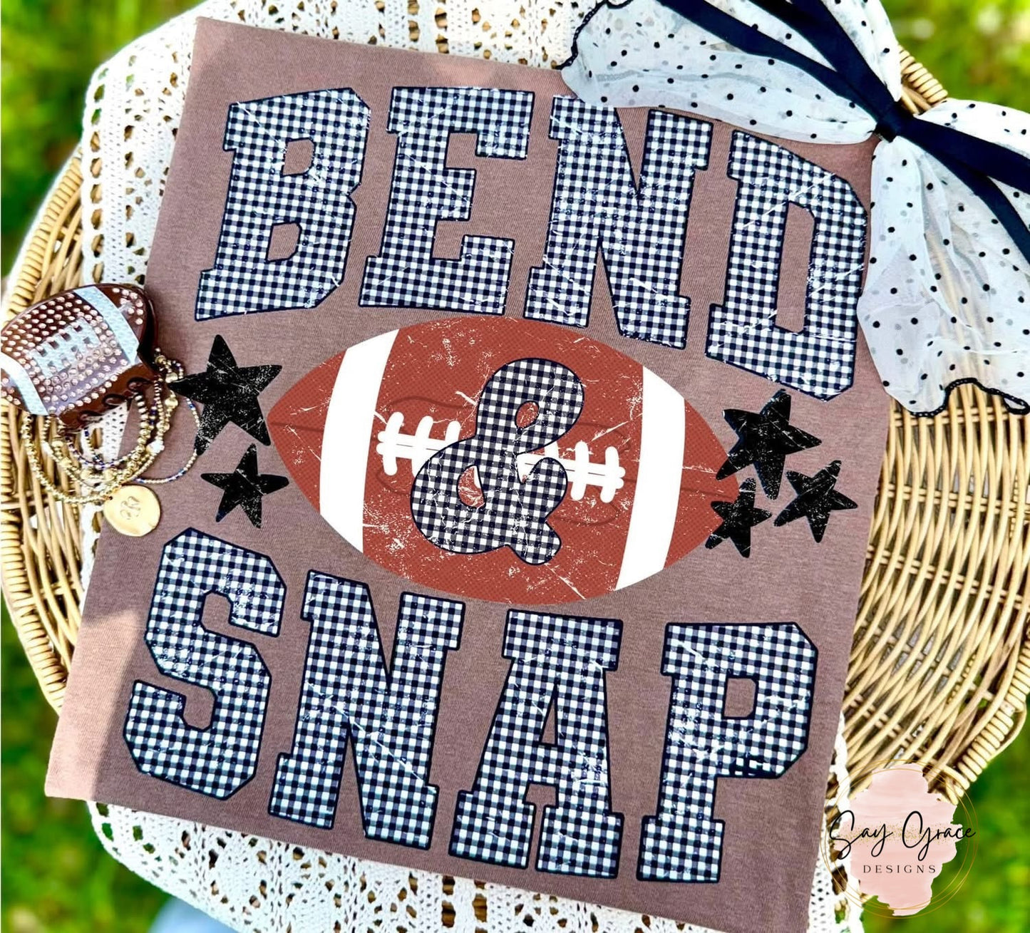 Bend & Snap Football Gingham