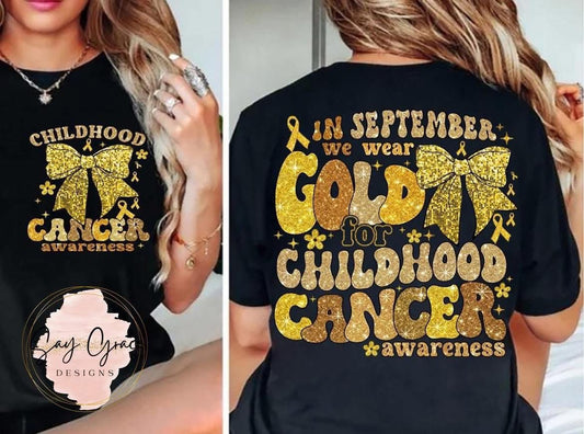 In September We Wear Gold Faux Glitter-Front and Back