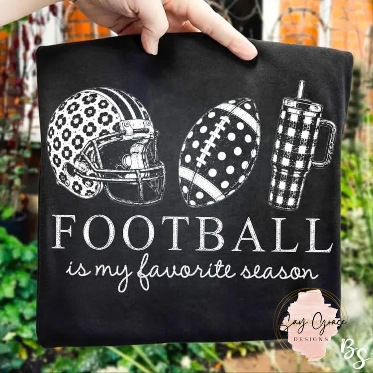 Football Is My Favorite Season White with Tumbler