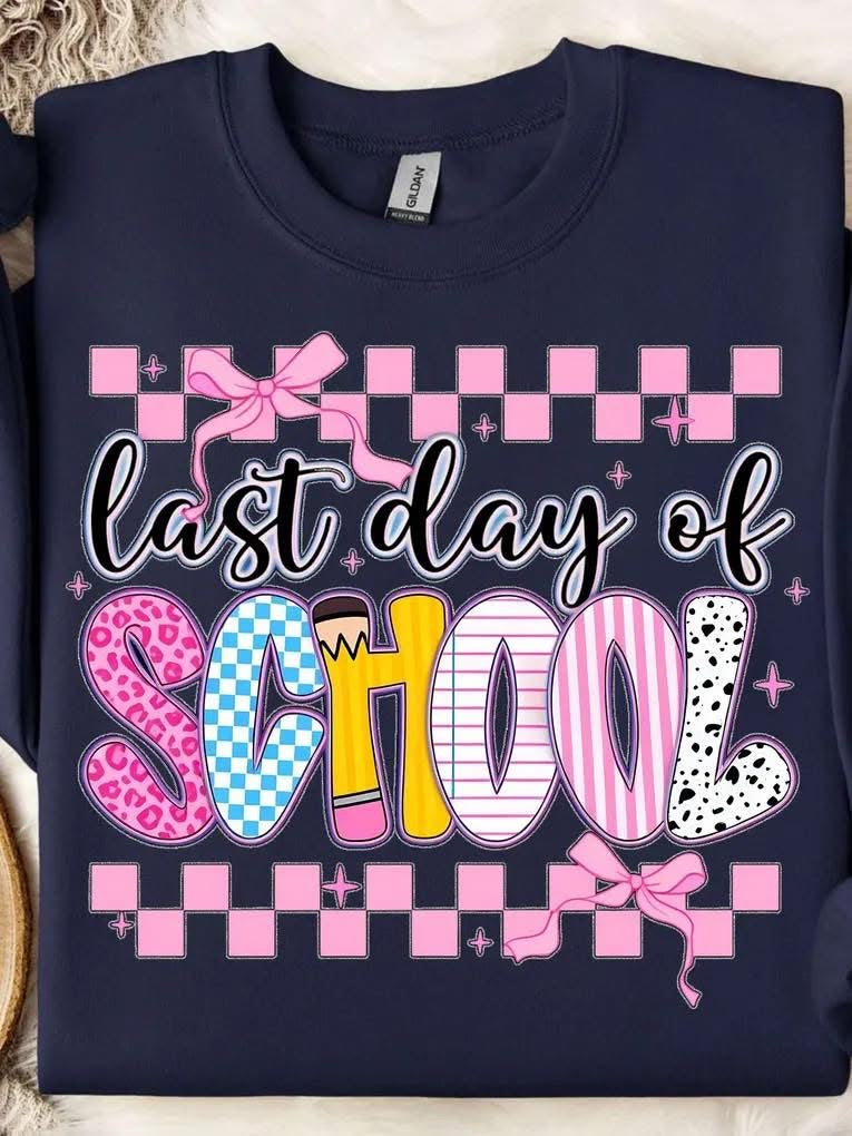 Last Day of School Checkered