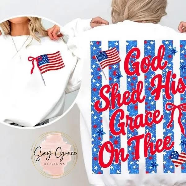 God Shed His Grace on Thee Stripe-Front and Back